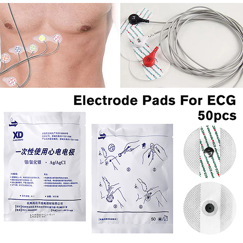 Ecg Patch Monitor - 50PCS/Bag Electrode Patch Disposable ECG EKG