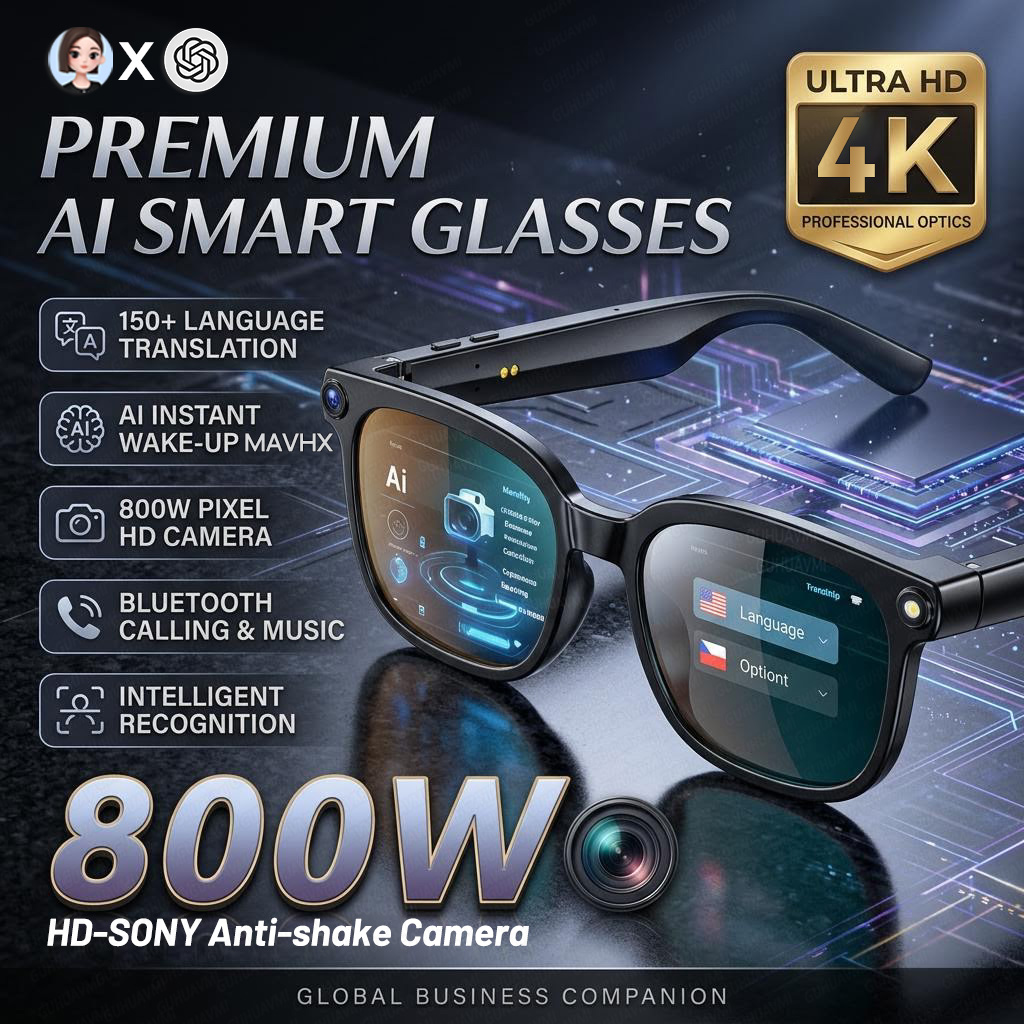 2026 4K 8MP Smart Glasses Men  - đánh giá và giá Smart Glasses Lens
