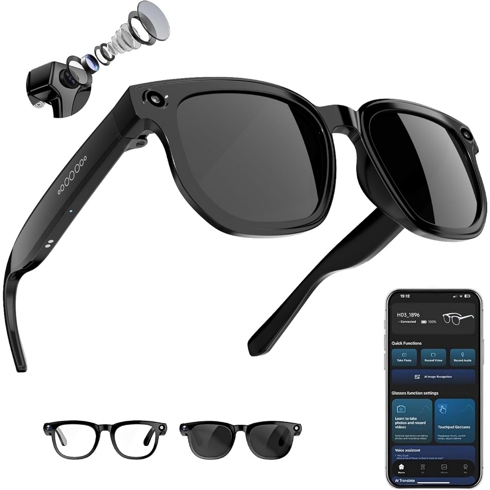 Smart Glasses with 8MP Camera, - đánh giá và giá Smart Glasses Lens