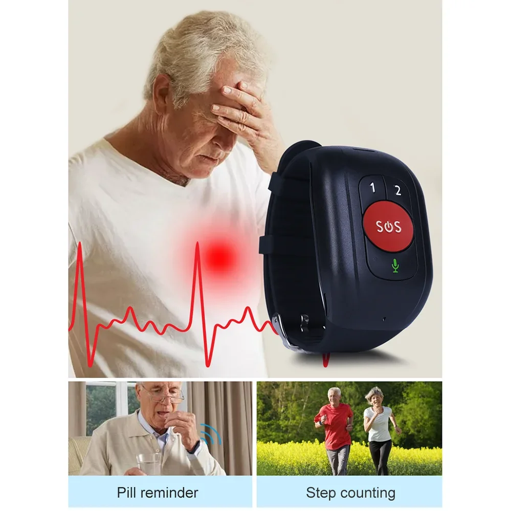 Elderly 4G LTE SOS Watch GPS T - đánh giá và giá Fall Detection Watch