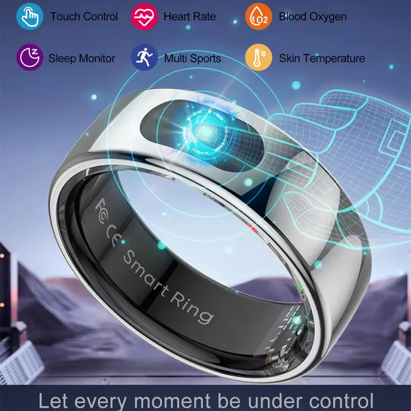 Smart Ring with Charging Case  - đánh giá và giá Temperature Ring Skin