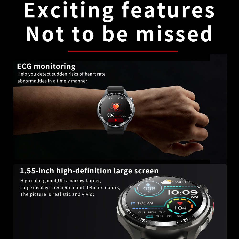 Men Smart Watch Ultra HD Scree - đánh giá và giá Fall Detection Watch