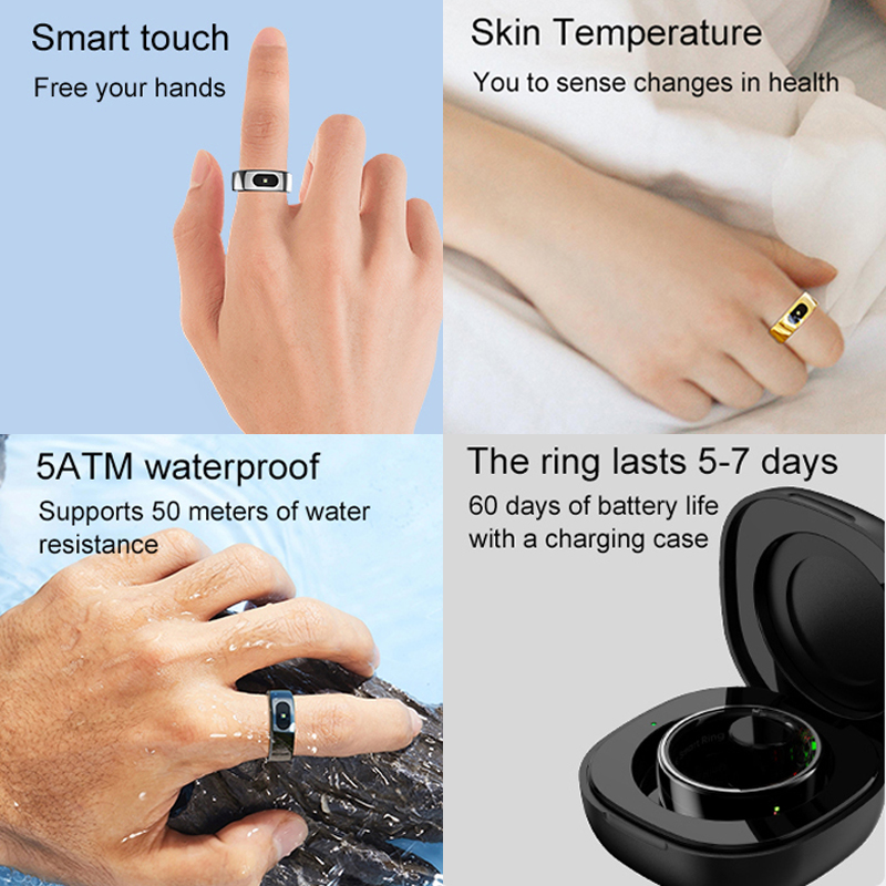 R08 Smart Ring Men Women With  - đánh giá và giá Temperature Ring Skin