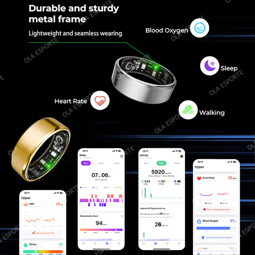 R09 Smart Ring Men Women with  - đánh giá và giá Temperature Ring Skin