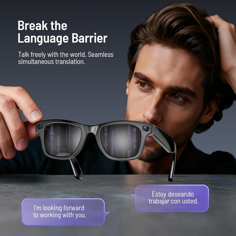 Smart Glasses with 800w Camera - đánh giá và giá Smart Glasses Lens