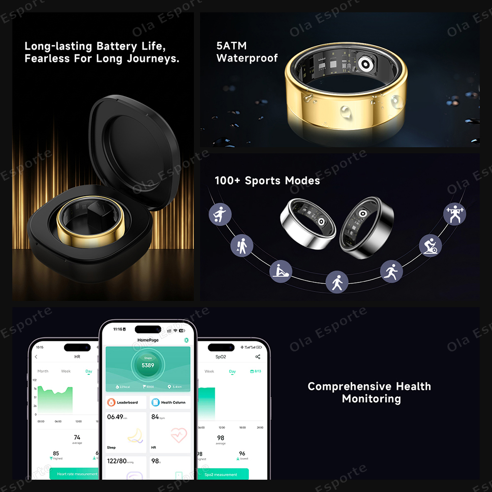 New R09 Smart Ring Men Women w - đánh giá và giá Temperature Ring Skin