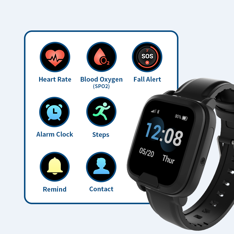 4G GPS Tracking Bracelet Heart - đánh giá và giá Fall Detection Watch